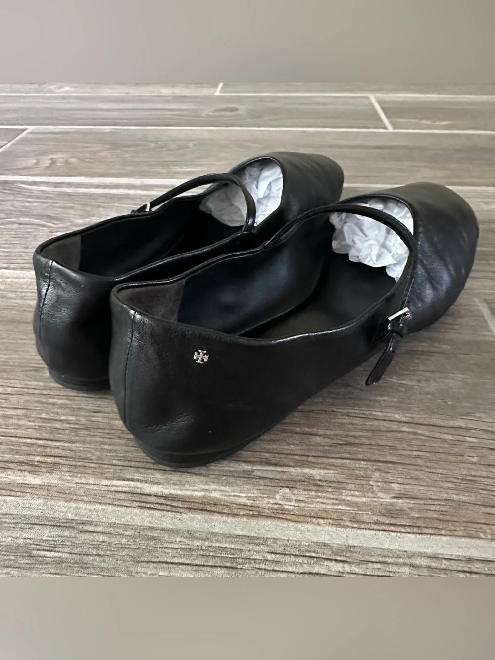 Tory Burch Black Mary Jane Ballet Flats Sz 9.5